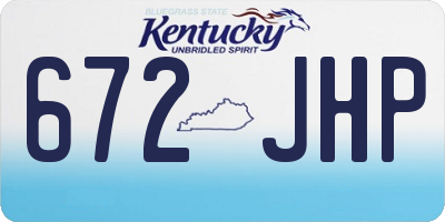KY license plate 672JHP