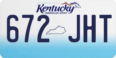 KY license plate 672JHT
