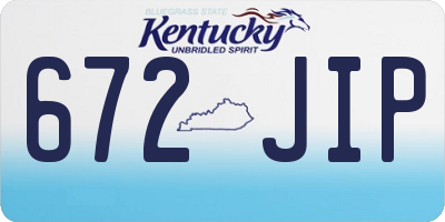 KY license plate 672JIP
