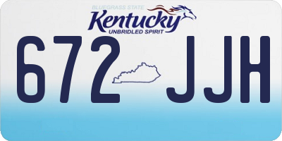 KY license plate 672JJH