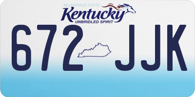 KY license plate 672JJK