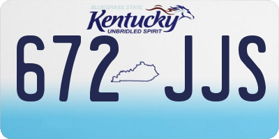 KY license plate 672JJS