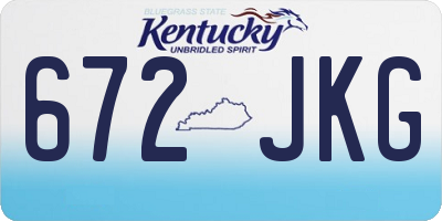 KY license plate 672JKG