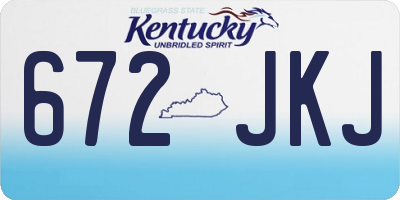 KY license plate 672JKJ