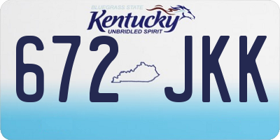 KY license plate 672JKK