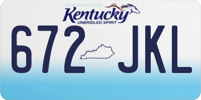 KY license plate 672JKL