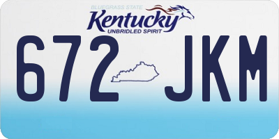 KY license plate 672JKM