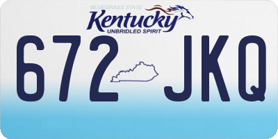 KY license plate 672JKQ