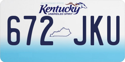 KY license plate 672JKU