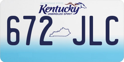 KY license plate 672JLC