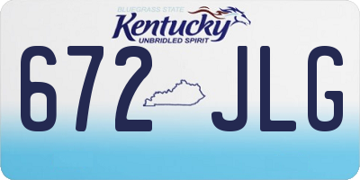 KY license plate 672JLG