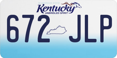 KY license plate 672JLP