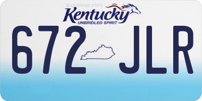 KY license plate 672JLR