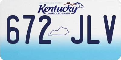 KY license plate 672JLV