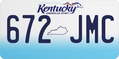 KY license plate 672JMC