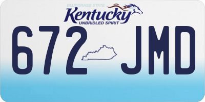 KY license plate 672JMD