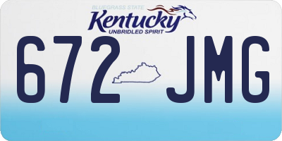 KY license plate 672JMG