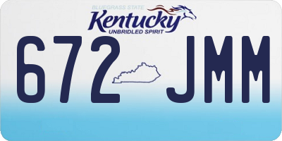 KY license plate 672JMM