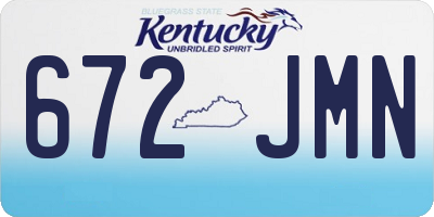 KY license plate 672JMN
