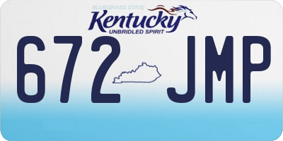KY license plate 672JMP