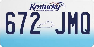 KY license plate 672JMQ
