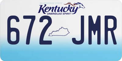 KY license plate 672JMR