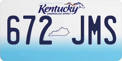 KY license plate 672JMS