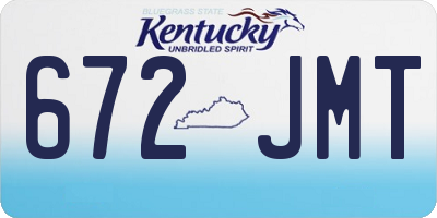KY license plate 672JMT