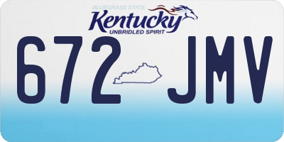 KY license plate 672JMV