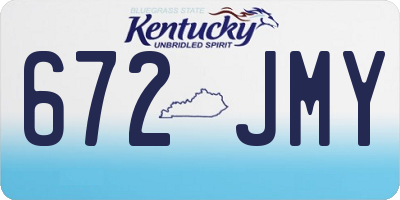 KY license plate 672JMY