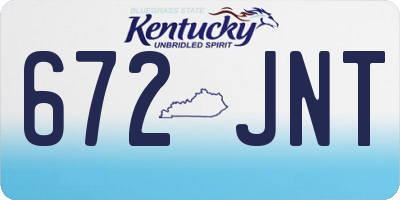 KY license plate 672JNT
