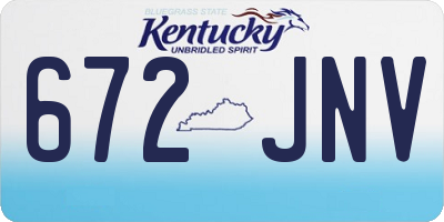 KY license plate 672JNV