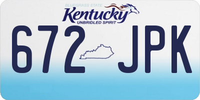 KY license plate 672JPK