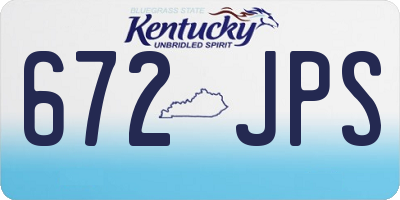 KY license plate 672JPS