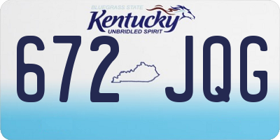 KY license plate 672JQG
