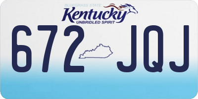 KY license plate 672JQJ