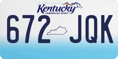 KY license plate 672JQK