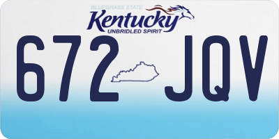 KY license plate 672JQV