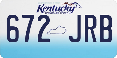 KY license plate 672JRB