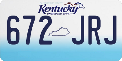 KY license plate 672JRJ