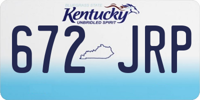 KY license plate 672JRP