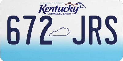 KY license plate 672JRS