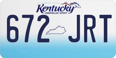KY license plate 672JRT
