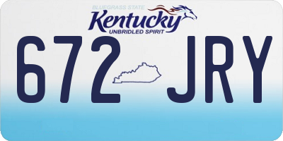 KY license plate 672JRY