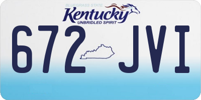 KY license plate 672JVI