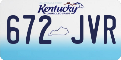 KY license plate 672JVR