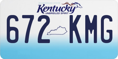 KY license plate 672KMG
