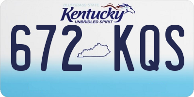 KY license plate 672KQS