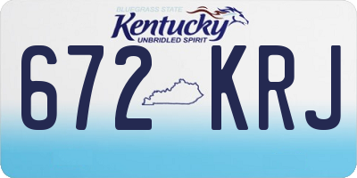KY license plate 672KRJ