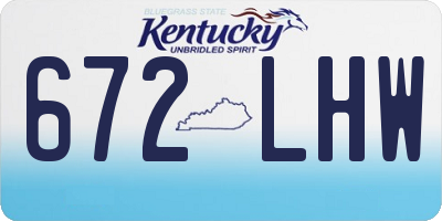 KY license plate 672LHW
